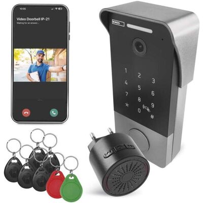 Emos, Sonnette + interphone, Gosmart Videodoorbell Ip-21poe Keypad (Ethernet, WiFi) - Publicité Emos, Sonnette + interphone, Gosmart Videodoorbell Ip-21poe Keypad (Ethernet, WiFi) - Publicité