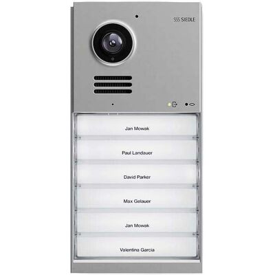 Siedle, Sonnette + interphone, Door Portier Vidéo IQDM-0 chromé mat avec 4/6 touches d'appel montage en surface (Filaire, WiFi) - Publicité Siedle, Sonnette + interphone, Door Portier Vidéo IQDM-0 chromé mat avec 4/6 touches d'appel montage en surface (Filaire, WiFi) - Publicité