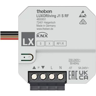 Theben - LUXORliving J1 S RF - 1-Canal - Actionneur de volet - Publicité Theben - LUXORliving J1 S RF - 1-Canal - Actionneur de volet - Publicité