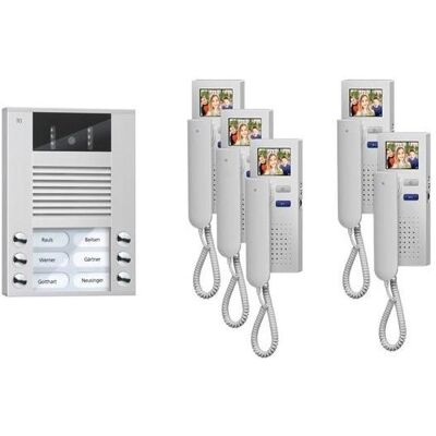 TCS Klingel PVE1550-0010 Video:pack5 couleur 5 boutons - Système d'interphone vidéo - Publicité TCS Klingel PVE1550-0010 Video:pack5 couleur 5 boutons - Système d'interphone vidéo - Publicité