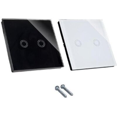 Maclean, Interrupteurs éclairage + volets électriques, Smart WiFi Interrupteur d'éclairage tactile double compatible avec Tuya APP Interrupteur mural - Publicité Maclean, Interrupteurs éclairage + volets électriques, Smart WiFi Interrupteur d'éclairage tactile double compatible avec Tuya APP Interrupteur mural - Publicité