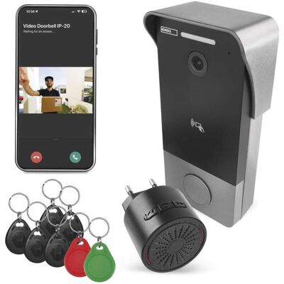 Emos, Sonnette + interphone, Gosmart Videodoorbell Ip-20poe (Ethernet, Filaire, WiFi) - Publicité Emos, Sonnette + interphone, Gosmart Videodoorbell Ip-20poe (Ethernet, Filaire, WiFi) - Publicité