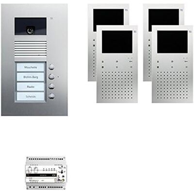 TCS, Sonnette + interphone, Video pack4 Video color PVU1740-0010Poste extérieur AVU 4 touches UP 4x (Filaire) - Publicité TCS, Sonnette + interphone, Video pack4 Video color PVU1740-0010Poste extérieur AVU 4 touches UP 4x (Filaire) - Publicité