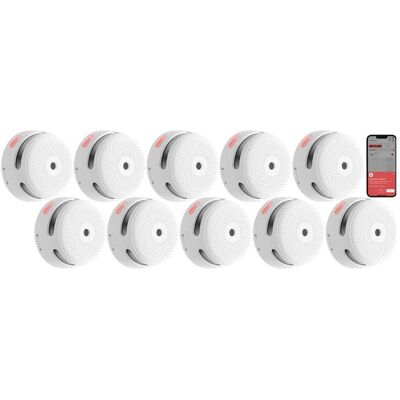 X-Sense, Alarme, Détecteur de fumée WLAN avec alarme visuelle et sonore 10 pc. Publicité X-Sense, Alarme, Détecteur de fumée WLAN avec alarme visuelle et sonore 10 pc. Publicité