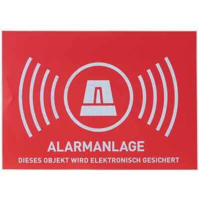 Abus, Protection contre le cambriolage + système d'alarme, Autocollant d'avertissement Alarme - Publicité Abus, Protection contre le cambriolage + système d'alarme, Autocollant d'avertissement Alarme - Publicité