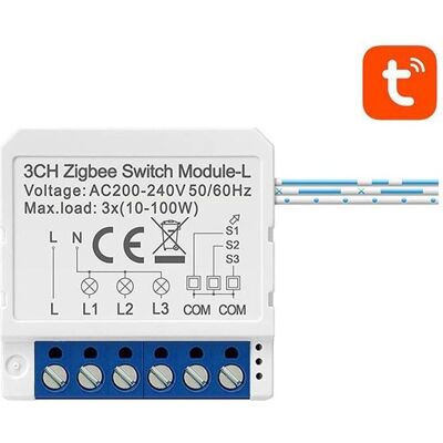 Module interrupteur intelligent ZigBee Avatto LZWSM16-W3 - Blanc - 3 canaux - Publicité Module interrupteur intelligent ZigBee Avatto LZWSM16-W3 - Blanc - 3 canaux - Publicité