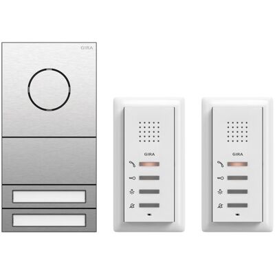 Gira Modèle 2407000 - Système d’Interphone pour Maison Bifamiliale - Publicité Gira Modèle 2407000 - Système d’Interphone pour Maison Bifamiliale - Publicité