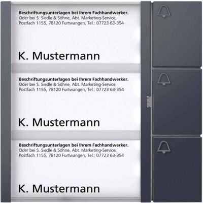 Siedle Nordic TM 612-3 AG - Module de Bouton d'Appel - Anthracite - Accessoire de Portier - Publicité Siedle Nordic TM 612-3 AG - Module de Bouton d'Appel - Anthracite - Accessoire de Portier - Publicité