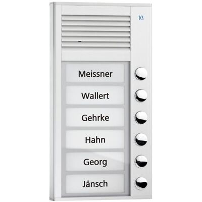 Technisat - PAK06-EN - Aluminium - 6 boutons - Interphone de porte - Publicité Technisat - PAK06-EN - Aluminium - 6 boutons - Interphone de porte - Publicité