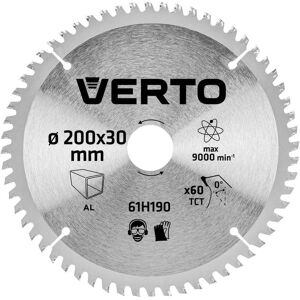 Verto, Lame de scie, Disque aliuminio widi 200x30mm 60 dantų 61H190 - Publicité Verto, Lame de scie, Disque aliuminio widi 200x30mm 60 dantų 61H190 - Publicité