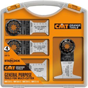 CMT, Lame de scie, OMF-X4 4-teiliges Mehrzweck-Set für oszillierende Multitools, Starlock - Publicité CMT, Lame de scie, OMF-X4 4-teiliges Mehrzweck-Set für oszillierende Multitools, Starlock - Publicité