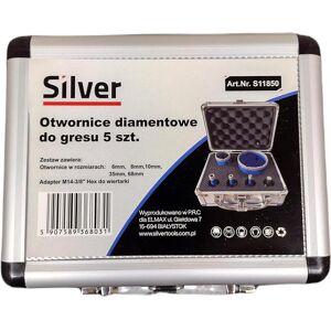 Silver - 5pc - M14 - Diamond-coated - Diamond Core Drill Set - Publicité Silver - 5pc - M14 - Diamond-coated - Diamond Core Drill Set - Publicité