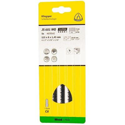 Klingspor - JS 601 WQ Supra - 8 x 115 x 1.45 mm - Saw blade - Publicité Klingspor - JS 601 WQ Supra - 8 x 115 x 1.45 mm - Saw blade - Publicité