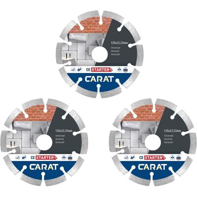 Carat CES1253A25 - 125 x 22,23 mm - Lot de 3 - Lame diamantée - Publicité Carat CES1253A25 - 125 x 22,23 mm - Lot de 3 - Lame diamantée - Publicité