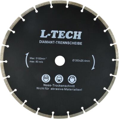 GEKO, Lame de scie, Disque à tronçonner diamanté à segments, 300x8x25,4mm - Publicité GEKO, Lame de scie, Disque à tronçonner diamanté à segments, 300x8x25,4mm - Publicité