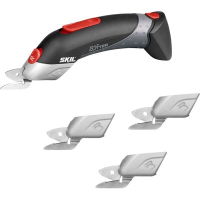 Skil, Cisailles à tôle électriques, Cisaille sans fil Multi-Cutter 2900 AJ + 4 têtes de coupe 1 batterie, outil de coupe - Publicité Skil, Cisailles à tôle électriques, Cisaille sans fil Multi-Cutter 2900 AJ + 4 têtes de coupe 1 batterie, outil de coupe - Publicité