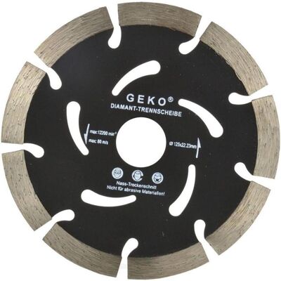 GEKO, Lame de scie, Disque à tronçonner diamanté à segments, 125x10x22,2mm - Publicité GEKO, Lame de scie, Disque à tronçonner diamanté à segments, 125x10x22,2mm - Publicité