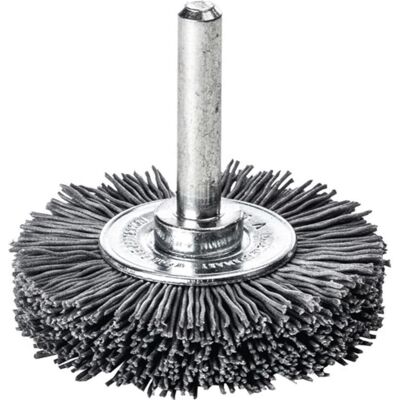 Lessmann, Abrasifs, Brosse ronde Ø 50 x 10-12 mm Poils abrasifs SIC K 120 / 1,10 mm (120) - Publicité Lessmann, Abrasifs, Brosse ronde Ø 50 x 10-12 mm Poils abrasifs SIC K 120 / 1,10 mm (120) - Publicité