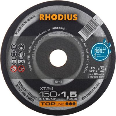 RHODIUS 205912 Disque à tronçonner - Métaux non ferreux - 150 mm - 1 pc - Publicité RHODIUS 205912 Disque à tronçonner - Métaux non ferreux - 150 mm - 1 pc - Publicité