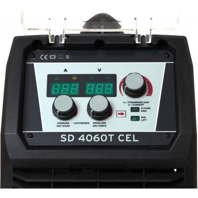 Elmag, Poste à souder, Inverseur de soudage à l'électrode SD 4060T CEL (Soudeur à onduleur) - Publicité Elmag, Poste à souder, Inverseur de soudage à l'électrode SD 4060T CEL (Soudeur à onduleur) - Publicité