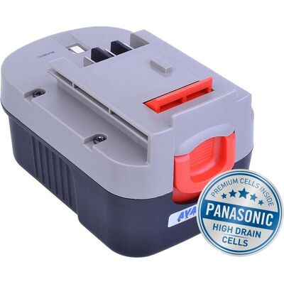 Avacom, Batterie outillage + chargeur, Náhradní baterie BLACK & DECKER A144, A1714 Ni-MH 14,4V 3000mAh, články PANASONIC (14 V) - Publicité Avacom, Batterie outillage + chargeur, Náhradní baterie BLACK & DECKER A144, A1714 Ni-MH 14,4V 3000mAh, články PANASONIC (14 V) - Publicité