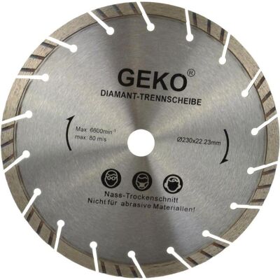 Disque turbo en béton GEKO - Coupe diamant - 230mm - Publicité Disque turbo en béton GEKO - Coupe diamant - 230mm - Publicité