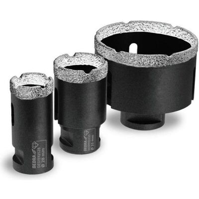 DEDRA Ensemble de Carotages Diamantés - 3 Pièces, 28/35/68mm - Brazing sous vide - Publicité DEDRA Ensemble de Carotages Diamantés - 3 Pièces, 28/35/68mm - Brazing sous vide - Publicité
