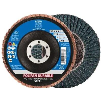 Disque en acier PFERD 67782114 PFC 115 Z40 SG - Durable - Publicité Disque en acier PFERD 67782114 PFC 115 Z40 SG - Durable - Publicité