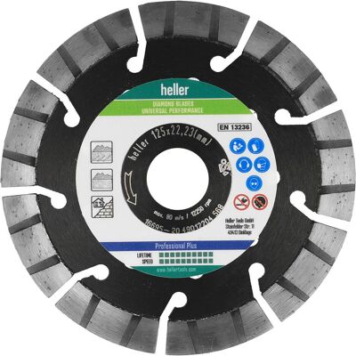 Disque à tronçonner diamanté Heller Tools 300mm - Béton, Pierre - Publicité Disque à tronçonner diamanté Heller Tools 300mm - Béton, Pierre - Publicité