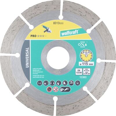 wolfcraft PRO UNIVERSAL Disque de Coupe Diamant - Disque de Coupe Diamant - Publicité wolfcraft PRO UNIVERSAL Disque de Coupe Diamant - Disque de Coupe Diamant - Publicité