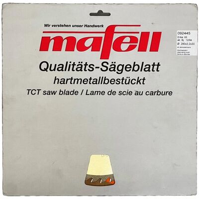 Mafell - HM-Sägeblatt 280x3.2x30 Z48/Eri 65 Universal - 280mm - 30mm bore - Saw blade - Publicité Mafell - HM-Sägeblatt 280x3.2x30 Z48/Eri 65 Universal - 280mm - 30mm bore - Saw blade - Publicité