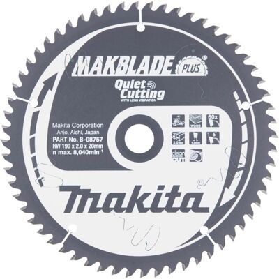 Makita B-08757 Lame de Scie Circulaire Bois - Découpes parfaites - Publicité Makita B-08757 Lame de Scie Circulaire Bois - Découpes parfaites - Publicité