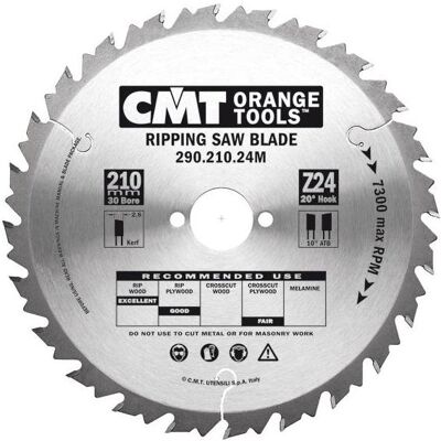 CMT - 290.180.12M - 180x2.6/1.6x30 - Z12 ATB - Lame de scie circulaire - Publicité CMT - 290.180.12M - 180x2.6/1.6x30 - Z12 ATB - Lame de scie circulaire - Publicité