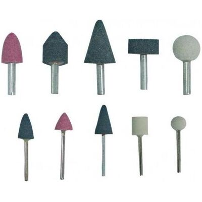 ProLine Mega Pierres de Meulage - Set 10 pièces - 3/6mm mandrin - Publicité ProLine Mega Pierres de Meulage - Set 10 pièces - 3/6mm mandrin - Publicité