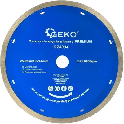 GEKO - 250x10x22,2mm - Disque diamanté de coupe - Publicité GEKO - 250x10x22,2mm - Disque diamanté de coupe - Publicité