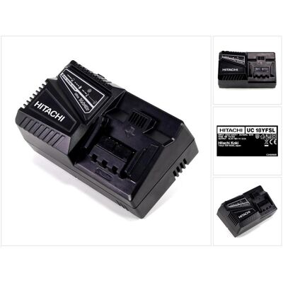 Hitachi Batterie outillage + chargeur, UC 18YFSL Chargeur de Batterie Ventilé 14,4 - 18 V pour les Batteries à glissière de (18 V) - Publicité Hitachi Batterie outillage + chargeur, UC 18YFSL Chargeur de Batterie Ventilé 14,4 - 18 V pour les Batteries à glissière de (18 V) - Publicité