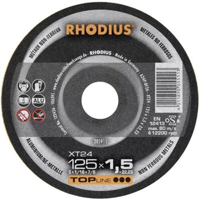 Disque de coupe Rhodius XT24 115mm aluminium et métaux non ferreux - Publicité Disque de coupe Rhodius XT24 115mm aluminium et métaux non ferreux - Publicité