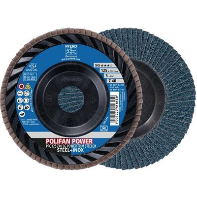 PFERD 69301039 PFC 125 Z 40 SG Power Trim STEELOX - Disque à surfacer - Publicité PFERD 69301039 PFC 125 Z 40 SG Power Trim STEELOX - Disque à surfacer - Publicité