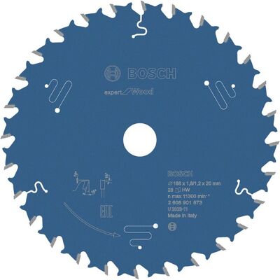 Bosch 2608901873 Lame de scie circulaire - 28 dents - Publicité Bosch 2608901873 Lame de scie circulaire - 28 dents - Publicité
