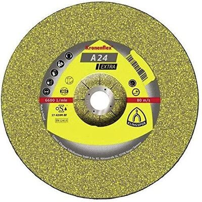 Klingspor A24 Extra - Disque à Tronçonner Convexe en Acier - Usage Universel - Publicité Klingspor A24 Extra - Disque à Tronçonner Convexe en Acier - Usage Universel - Publicité