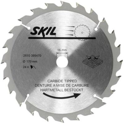 Skil, Lame de scie, Lame de scie carbure ø 170 mm (porte-outil 16 mm, pour les modèles 1052, 1854, 1855, 5055, 5155 - Publicité Skil, Lame de scie, Lame de scie carbure ø 170 mm (porte-outil 16 mm, pour les modèles 1052, 1854, 1855, 5055, 5155 - Publicité