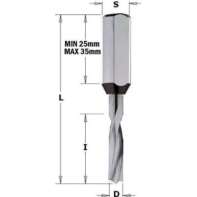 CMT - 310.050.22 - Carbide - 5x22x57.5 - Pointe de perceuse - Publicité CMT - 310.050.22 - Carbide - 5x22x57.5 - Pointe de perceuse - Publicité