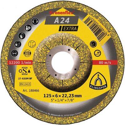 Disque à ébarber Klingspor 13447 A 24 Extra - 230mm, 22,23mm alésage - Publicité Disque à ébarber Klingspor 13447 A 24 Extra - 230mm, 22,23mm alésage - Publicité