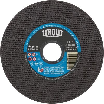 Disques de coupe TYROLIT pour acier et inox - 115mm - Publicité Disques de coupe TYROLIT pour acier et inox - 115mm - Publicité