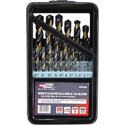 AWTools M2 Mèche à métal - 135° HSS-G, 25 pièces - Publicité AWTools M2 Mèche à métal - 135° HSS-G, 25 pièces - Publicité