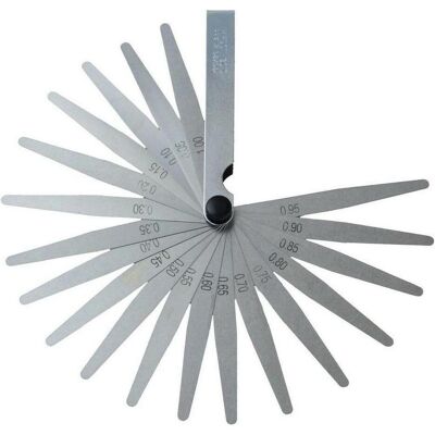 TOOLTEK Jauge de Feeler en acier 20 lames 0,05-1mm - Outil de mesure - Publicité TOOLTEK Jauge de Feeler en acier 20 lames 0,05-1mm - Outil de mesure - Publicité