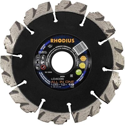 Disque diamant Rhodius LD403S - 125x22.23 mm - Publicité Disque diamant Rhodius LD403S - 125x22.23 mm - Publicité