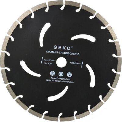 GEKO, Lame de scie, Disque à tronçonner diamanté à segments, 300x10x25,4 mm - Publicité GEKO, Lame de scie, Disque à tronçonner diamanté à segments, 300x10x25,4 mm - Publicité