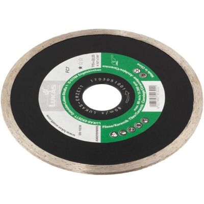 Lukas, Lame de scie, Disque à tronçonner diamanté FC7 pour carrelage/pierre Ø 125 mm pour meuleuse angulaire - Publicité Lukas, Lame de scie, Disque à tronçonner diamanté FC7 pour carrelage/pierre Ø 125 mm pour meuleuse angulaire - Publicité