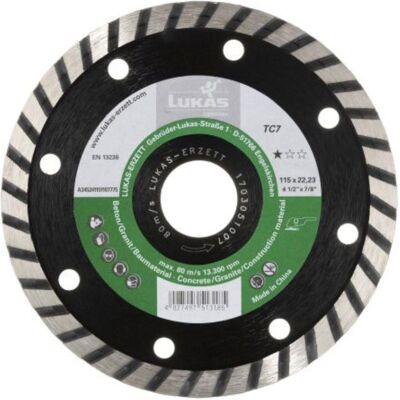 Lukas, Lame de scie, Disque à tronçonner diamanté TC7 pour la pierre Ø 230 mm pour meuleuse d'angle - Publicité Lukas, Lame de scie, Disque à tronçonner diamanté TC7 pour la pierre Ø 230 mm pour meuleuse d'angle - Publicité